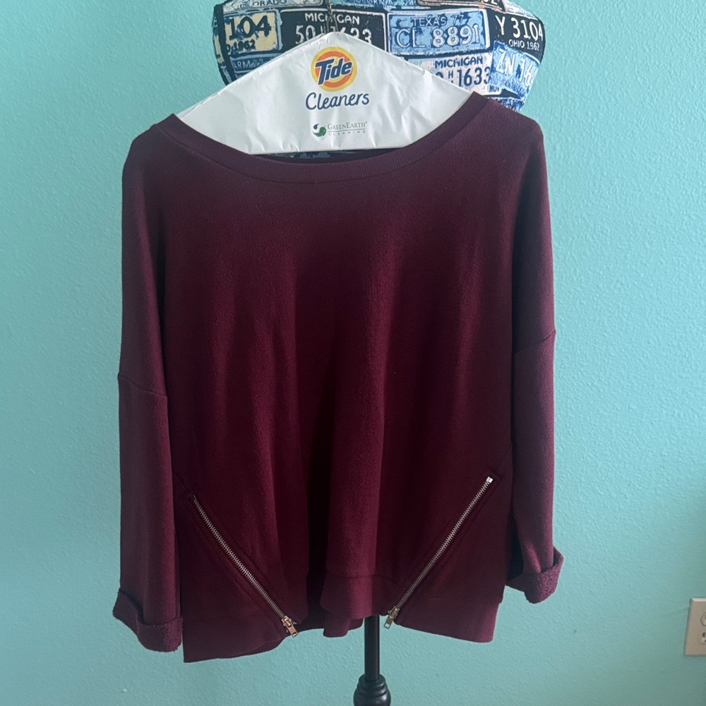 Forever 21 Maroon Knit Top